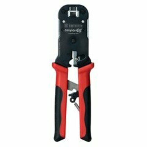 Swe-Tech 3C Crimp Tool for Simply45 Brand Pass Through UTP & STPInternal Ground RJ45 Modular Plugs FWTS45-C100